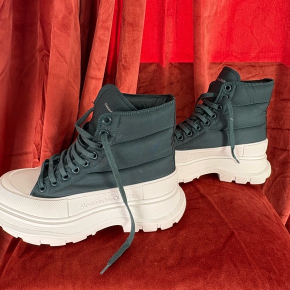 Alexander McQueen High-Top Platform Sneakers-Dark Slate (Size 8) - Picture 2 of 9